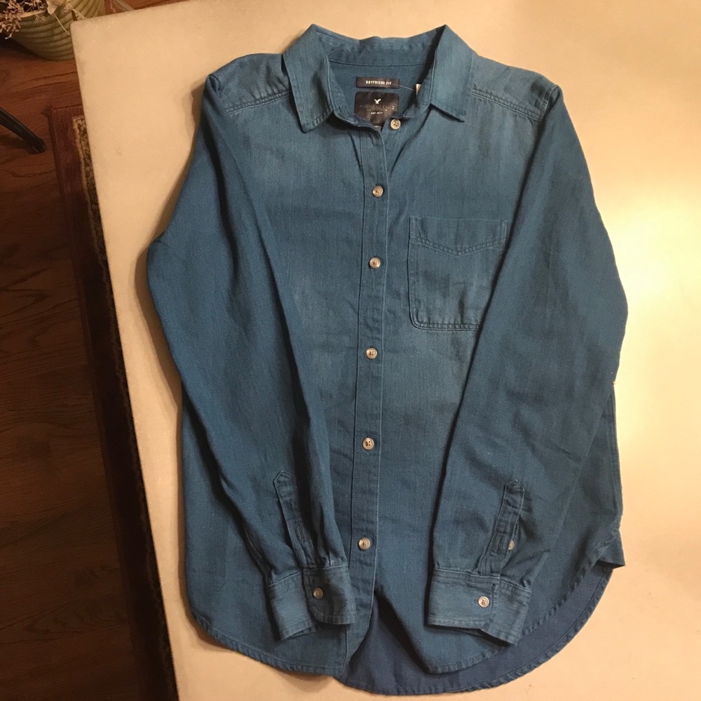 American Eagle Boyfriend Fit Denim Shirt